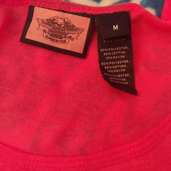 Harley Davidson Breast Cancer T-shirt. Size Med. Pink. - Picture 4 of 4